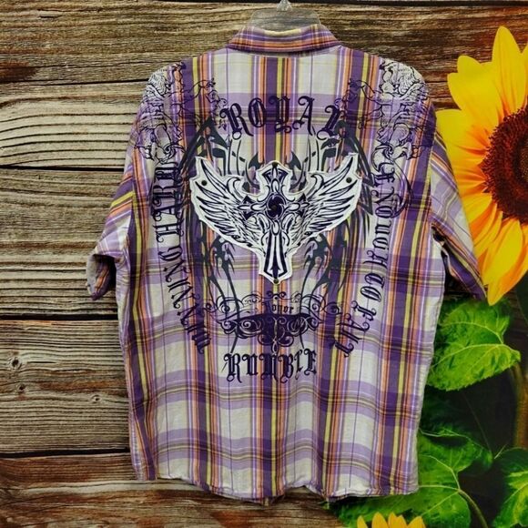 Ram Blue Short Sleeve Button Front Shirt Pre-owned - Picture 3 of 7